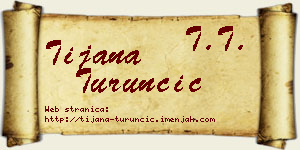 Tijana Turunčić vizit kartica